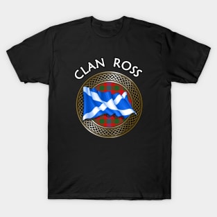 Clan Ross Crest & Tartan Knot T-Shirt